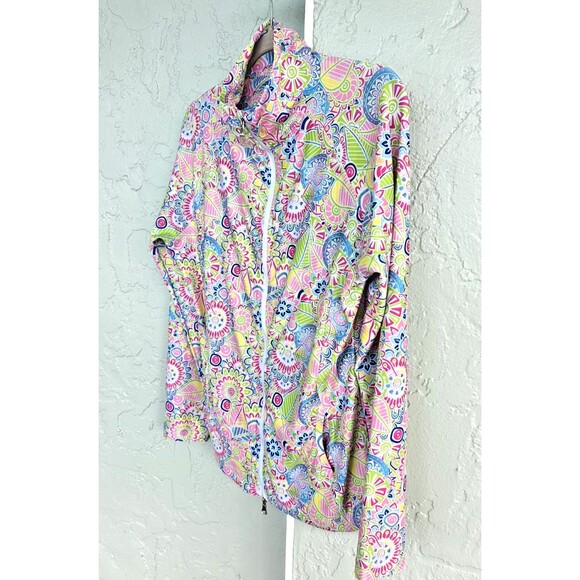 Tee 2 Sea Moisture Wicking Full Zip Long Sleeve Golf Woman Jacket M Multi - Picture 2 of 5